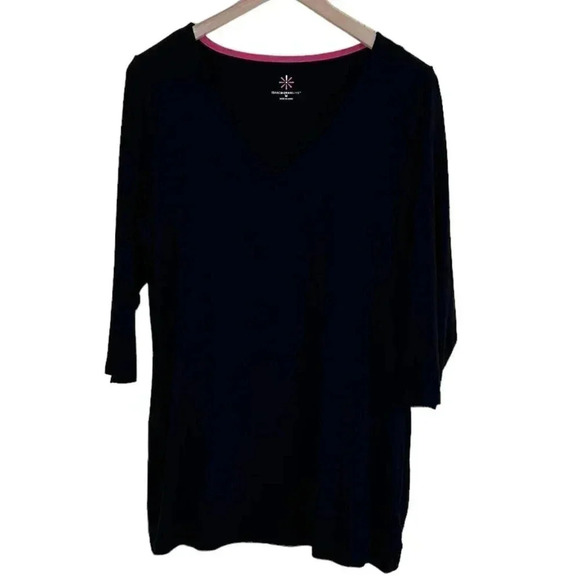 Isaac Mizrahi Live Black Top Size Medium - Picture 1 of 8